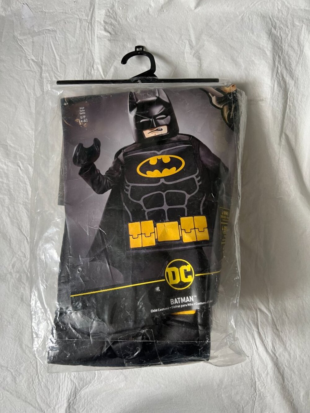 Batman Lego Movie Classic Costume kids Small 4-6 cape mask tunic hands